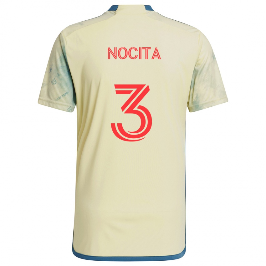 Niño Camiseta Matthew Nocita #3 Amarillo Rojo Azul 1ª Equipación 2024/25 La Camisa Chile