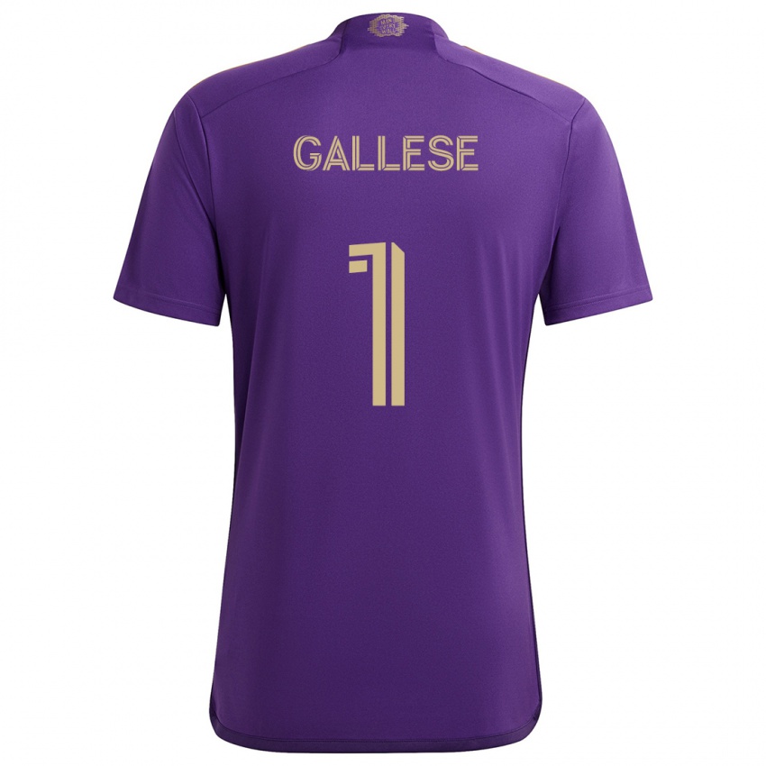 Niño Camiseta Pedro Gallese #1 Púrpura Amarillo 1ª Equipación 2024/25 La Camisa Chile