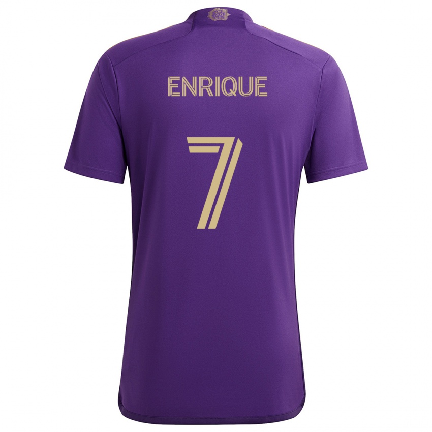 Niño Camiseta Ramiro Enrique #7 Púrpura Amarillo 1ª Equipación 2024/25 La Camisa Chile