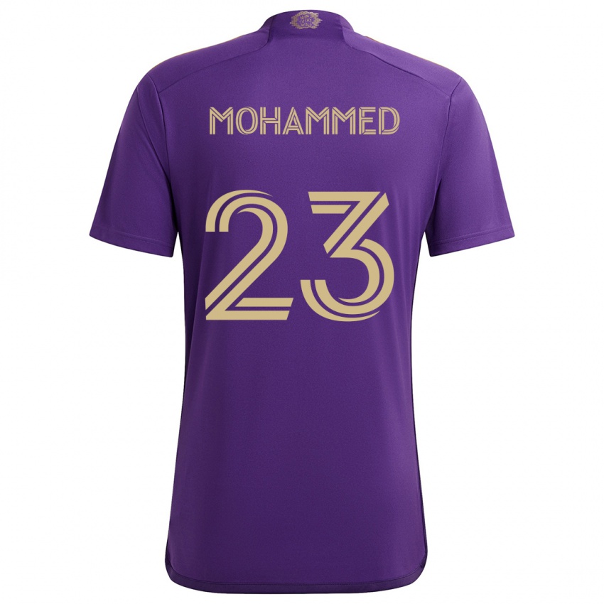 Niño Camiseta Shak Mohammed #23 Púrpura Amarillo 1ª Equipación 2024/25 La Camisa Chile