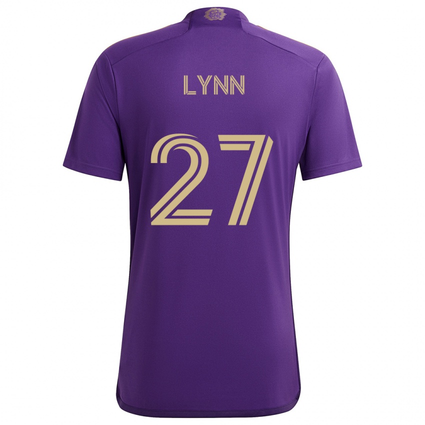 Niño Camiseta Jack Lynn #27 Púrpura Amarillo 1ª Equipación 2024/25 La Camisa Chile