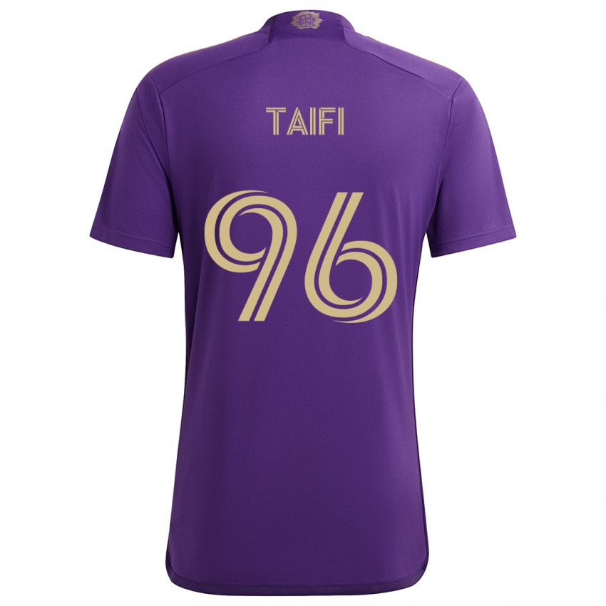 Niño Camiseta Zakaria Taifi #96 Púrpura Amarillo 1ª Equipación 2024/25 La Camisa Chile