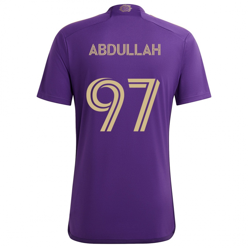 Niño Camiseta Majed Abdullah #97 Púrpura Amarillo 1ª Equipación 2024/25 La Camisa Chile