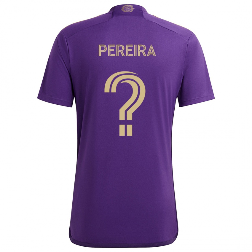 Niño Camiseta Dominic Pereira #0 Púrpura Amarillo 1ª Equipación 2024/25 La Camisa Chile