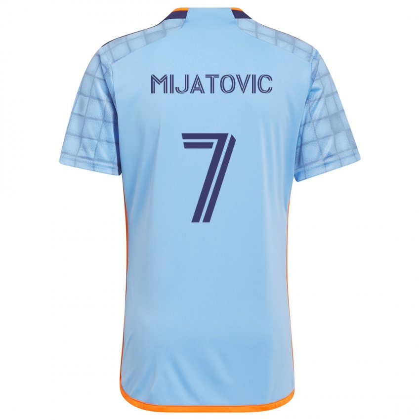 Niño Camiseta Jovan Mijatovic #7 Azul Naranja 1ª Equipación 2024/25 La Camisa Chile