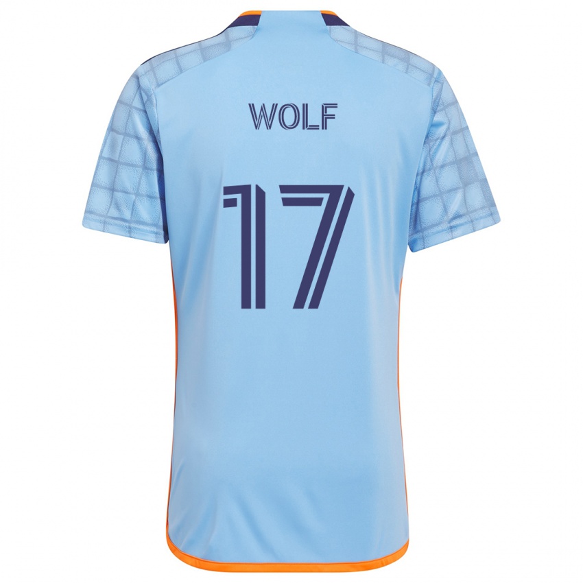 Niño Camiseta Hannes Wolf #17 Azul Naranja 1ª Equipación 2024/25 La Camisa Chile