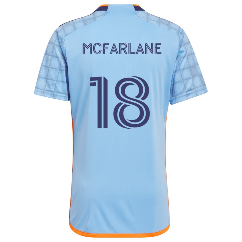 Niño Camiseta Christian Mcfarlane #18 Azul Naranja 1ª Equipación 2024/25 La Camisa Chile