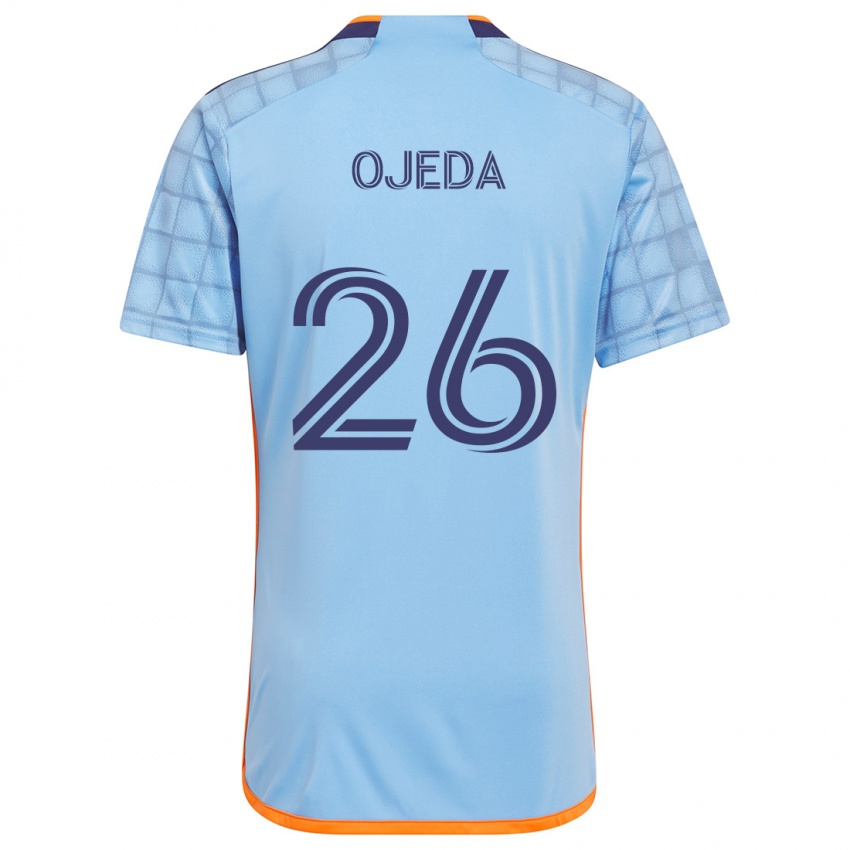 Niño Camiseta Agustín Ojeda #26 Azul Naranja 1ª Equipación 2024/25 La Camisa Chile