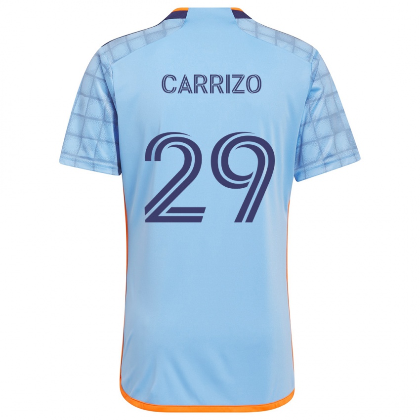 Niño Camiseta Máximo Carrizo #29 Azul Naranja 1ª Equipación 2024/25 La Camisa Chile