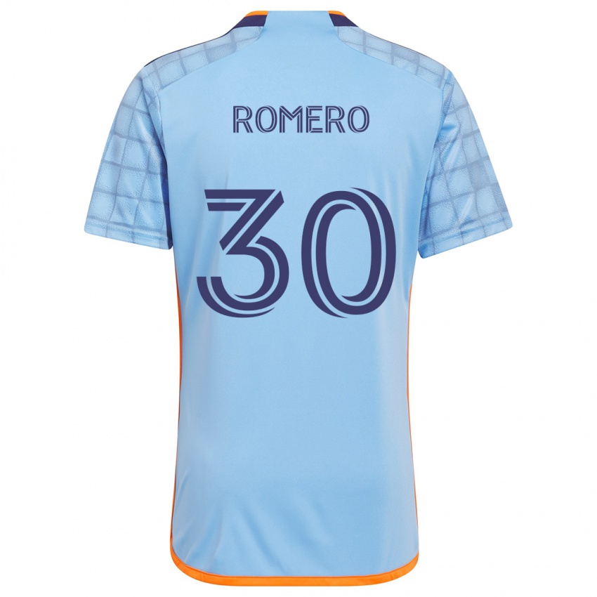 Niño Camiseta Tomás Romero #30 Azul Naranja 1ª Equipación 2024/25 La Camisa Chile