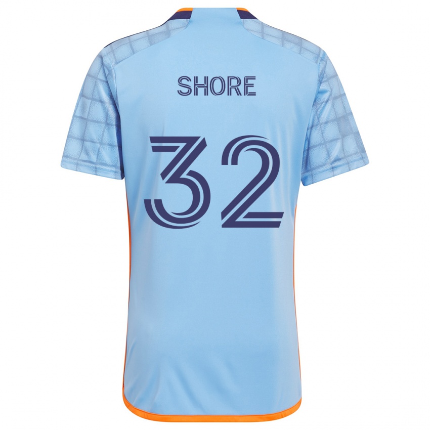 Niño Camiseta Jonathan Shore #32 Azul Naranja 1ª Equipación 2024/25 La Camisa Chile