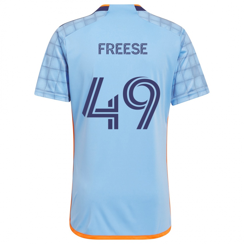 Niño Camiseta Matt Freese #49 Azul Naranja 1ª Equipación 2024/25 La Camisa Chile