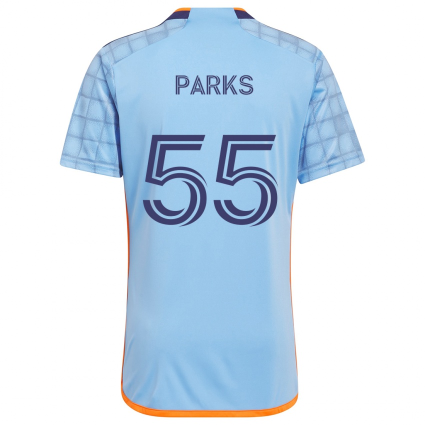 Niño Camiseta Keaton Parks #55 Azul Naranja 1ª Equipación 2024/25 La Camisa Chile