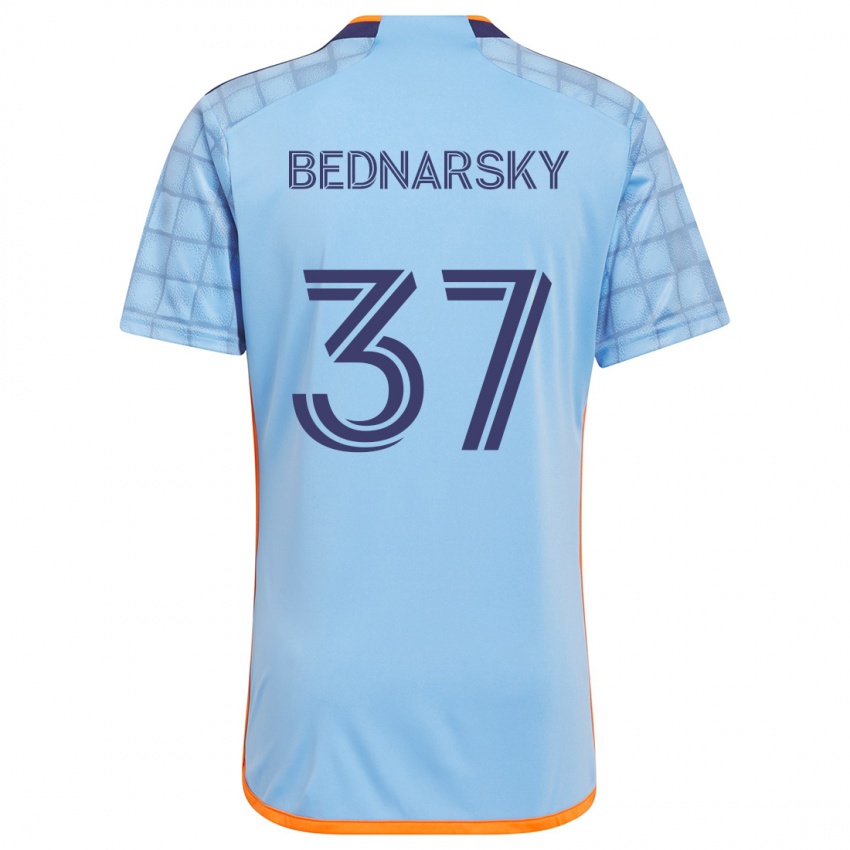 Niño Camiseta Stevo Bednarsky #37 Azul Naranja 1ª Equipación 2024/25 La Camisa Chile