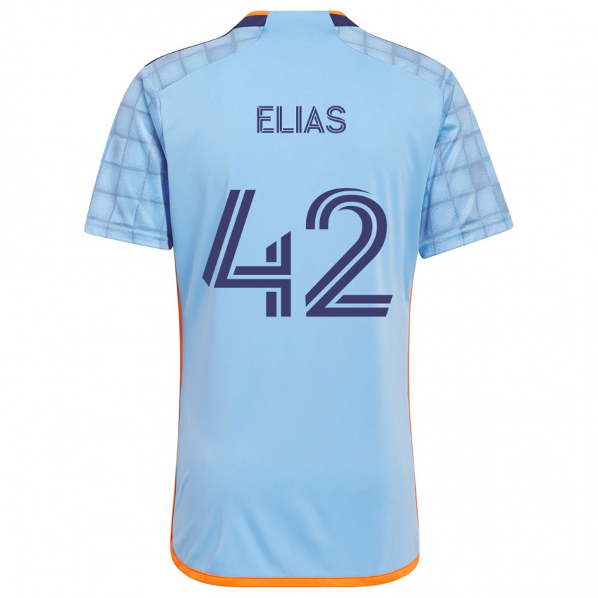 Niño Camiseta Piero Elias #42 Azul Naranja 1ª Equipación 2024/25 La Camisa Chile