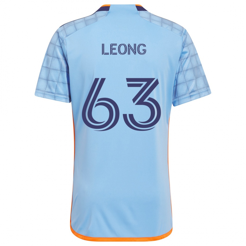 Niño Camiseta Matthew Leong #63 Azul Naranja 1ª Equipación 2024/25 La Camisa Chile