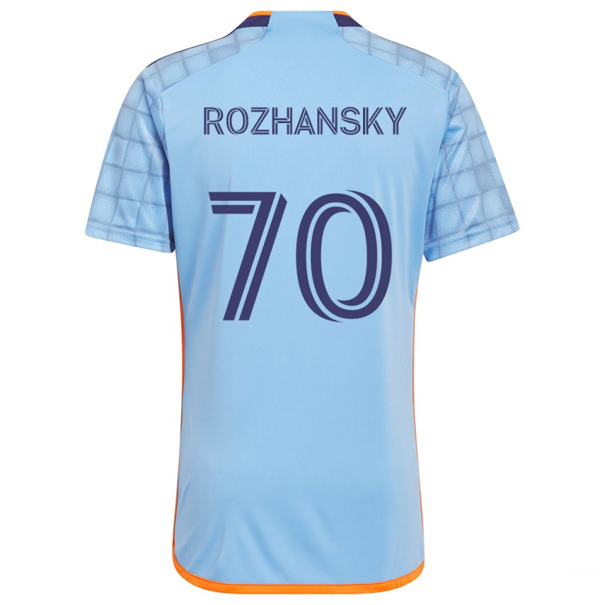 Niño Camiseta Jake Rozhansky #70 Azul Naranja 1ª Equipación 2024/25 La Camisa Chile