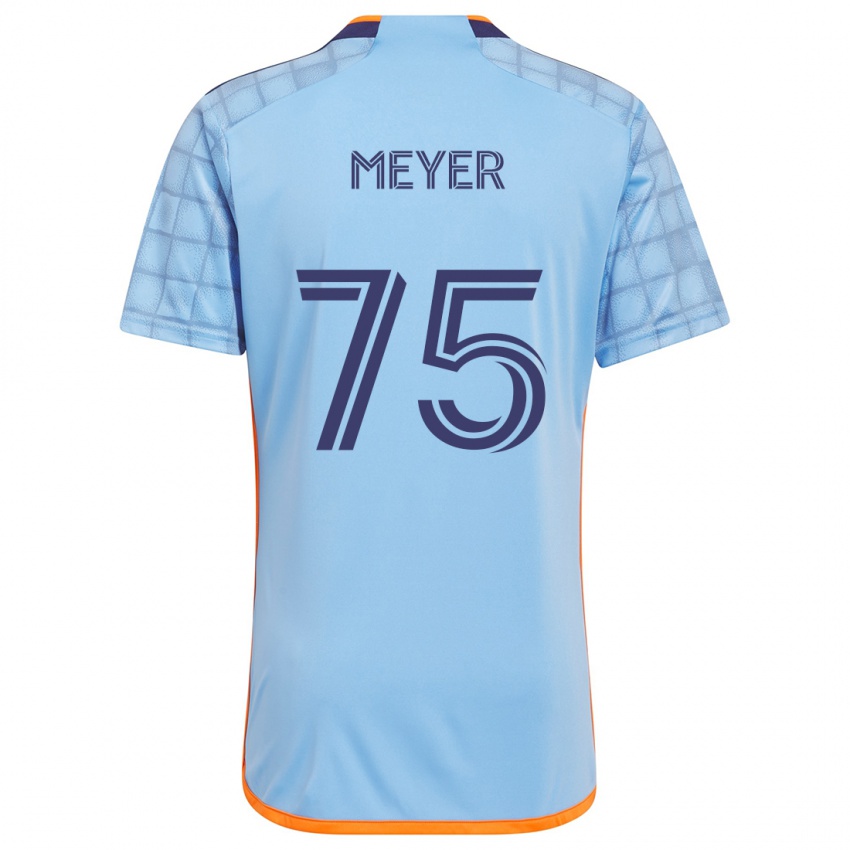 Niño Camiseta Will Meyer #75 Azul Naranja 1ª Equipación 2024/25 La Camisa Chile