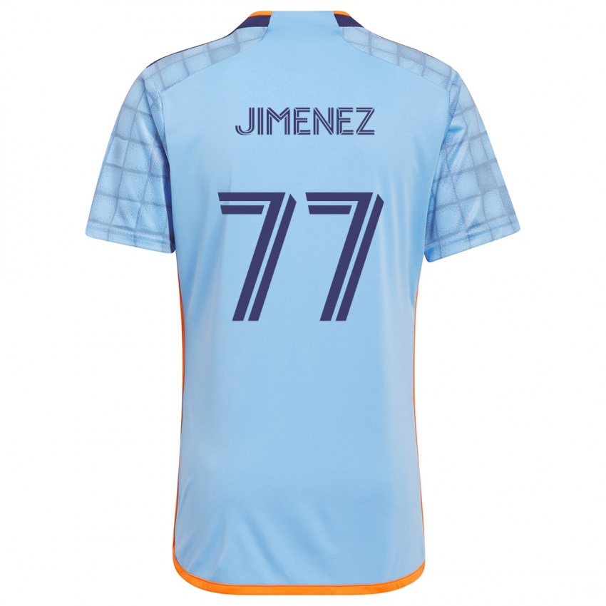 Niño Camiseta Jonathan Jiménez #77 Azul Naranja 1ª Equipación 2024/25 La Camisa Chile