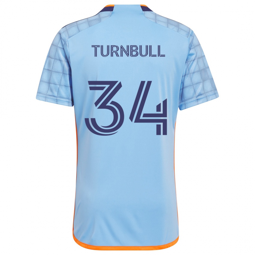 Niño Camiseta Stephen Turnbull #34 Azul Naranja 1ª Equipación 2024/25 La Camisa Chile