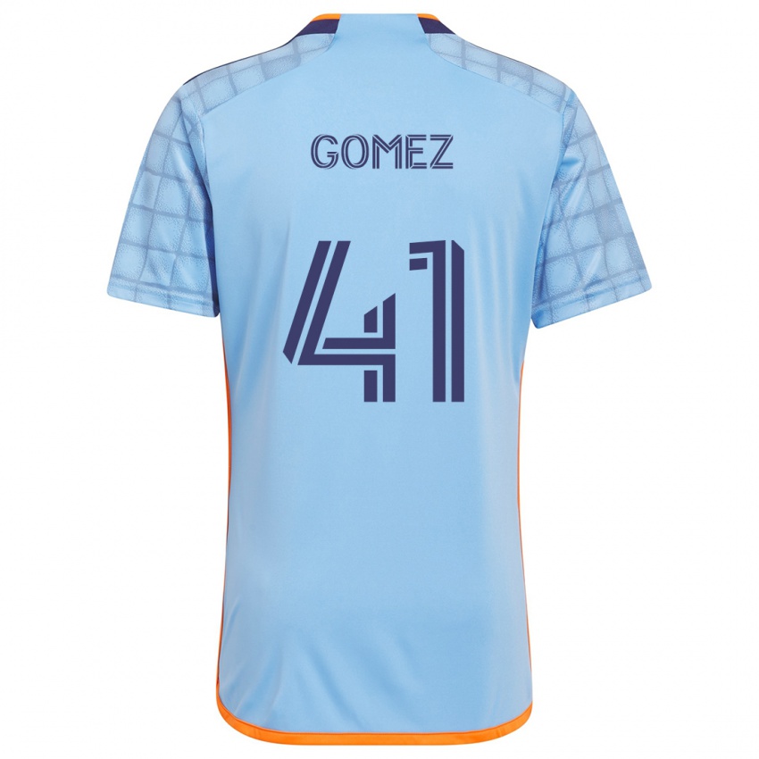 Niño Camiseta Julián Gómez #41 Azul Naranja 1ª Equipación 2024/25 La Camisa Chile