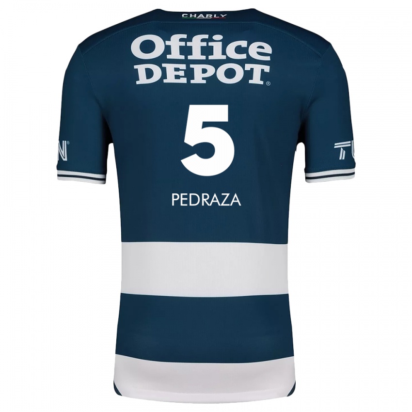 Niño Camiseta Pedro Pedraza #5 Azul Blanco 1ª Equipación 2024/25 La Camisa Chile