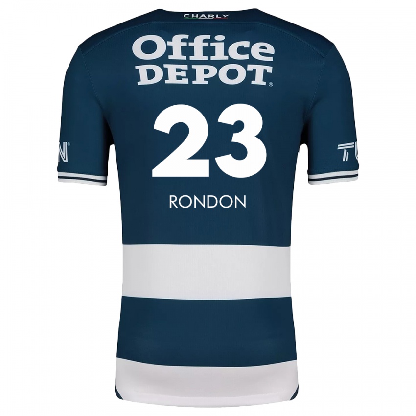 Niño Camiseta Salomon Rondon #23 Azul Blanco 1ª Equipación 2024/25 La Camisa Chile