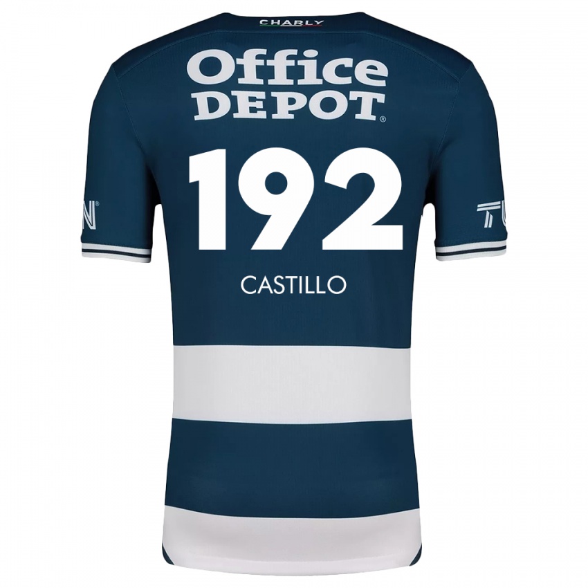 Niño Camiseta José Castillo #192 Azul Blanco 1ª Equipación 2024/25 La Camisa Chile