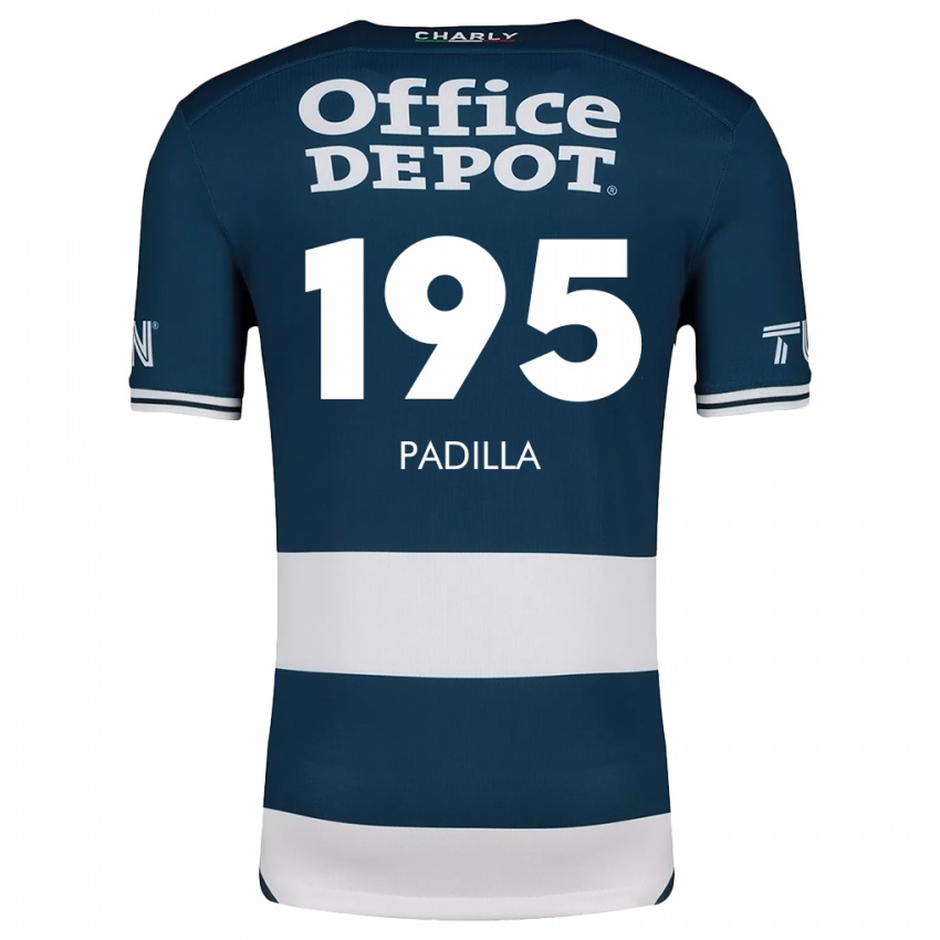 Niño Camiseta Ángel Padilla #195 Azul Blanco 1ª Equipación 2024/25 La Camisa Chile