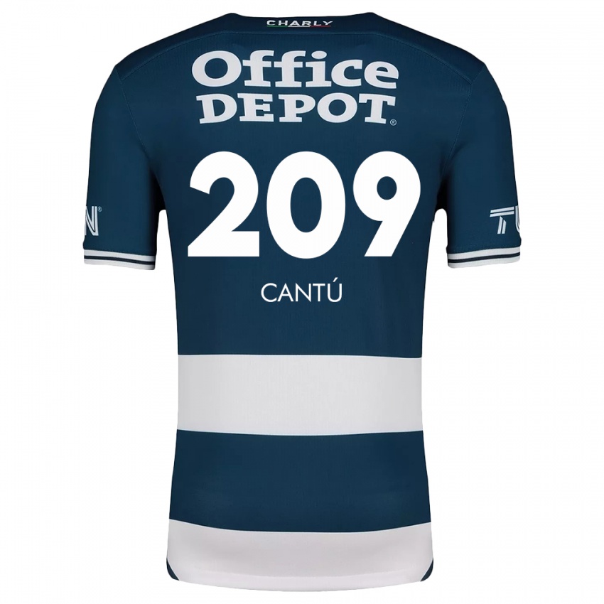 Niño Camiseta Juan Cantú #209 Azul Blanco 1ª Equipación 2024/25 La Camisa Chile