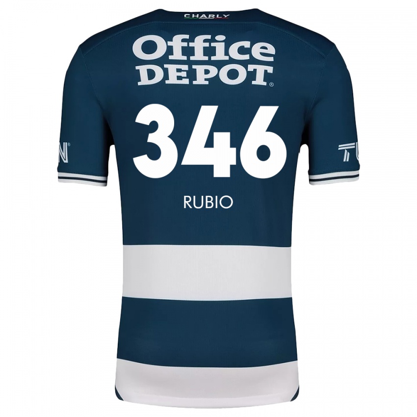 Niño Camiseta Mateo Rubio #346 Azul Blanco 1ª Equipación 2024/25 La Camisa Chile