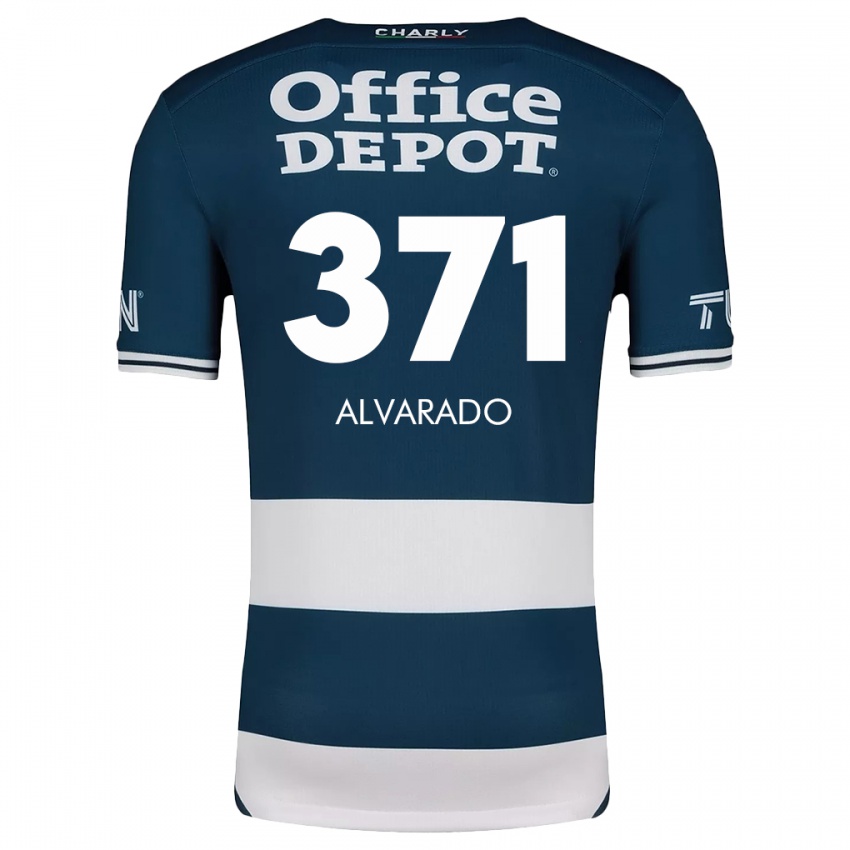 Niño Camiseta Brandon Alvarado #371 Azul Blanco 1ª Equipación 2024/25 La Camisa Chile