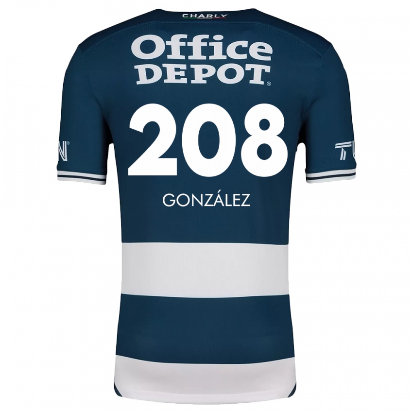 Niño Camiseta Osvaldo González #208 Azul Blanco 1ª Equipación 2024/25 La Camisa Chile