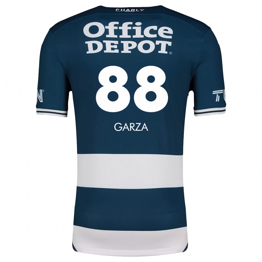 Niño Camiseta Adrián Garza #88 Azul Blanco 1ª Equipación 2024/25 La Camisa Chile