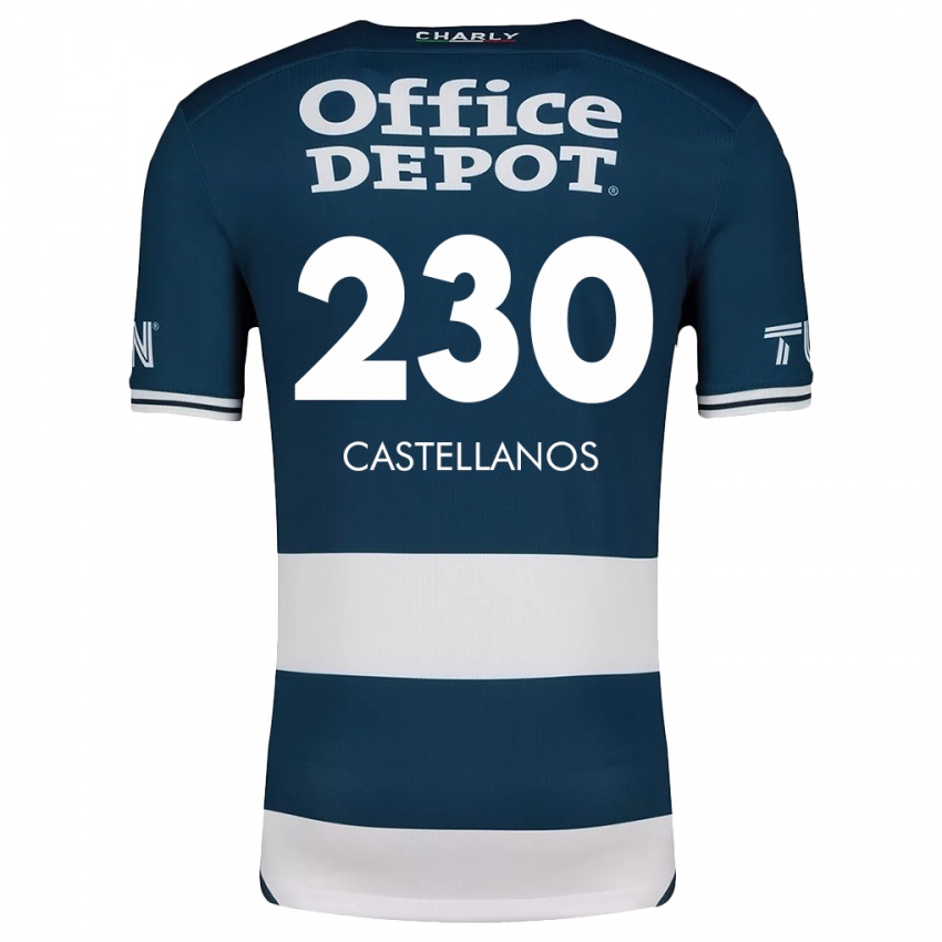 Niño Camiseta Edson Castellanos #230 Azul Blanco 1ª Equipación 2024/25 La Camisa Chile