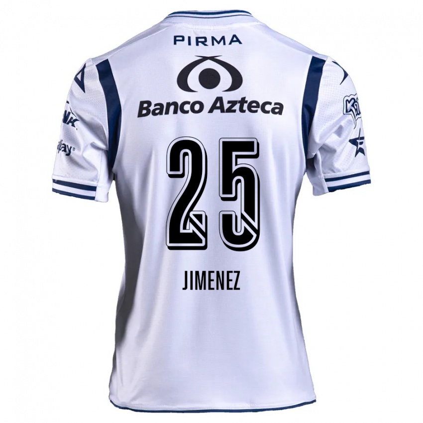 Niño Camiseta Miguel Jiménez #25 Blanco Azul Marino 1ª Equipación 2024/25 La Camisa Chile