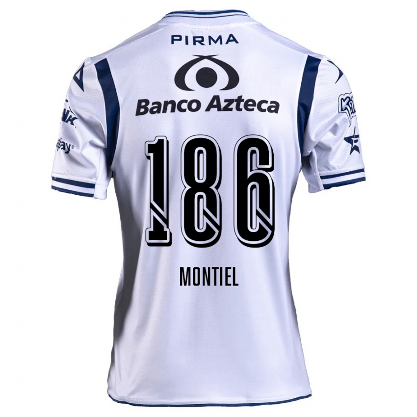 Niño Camiseta Santiago Montiel #186 Blanco Azul Marino 1ª Equipación 2024/25 La Camisa Chile