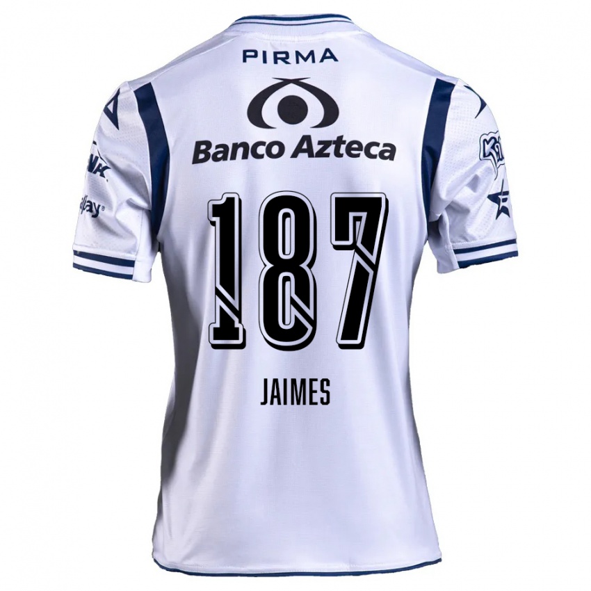 Niño Camiseta Tristhan Jaimes #187 Blanco Azul Marino 1ª Equipación 2024/25 La Camisa Chile