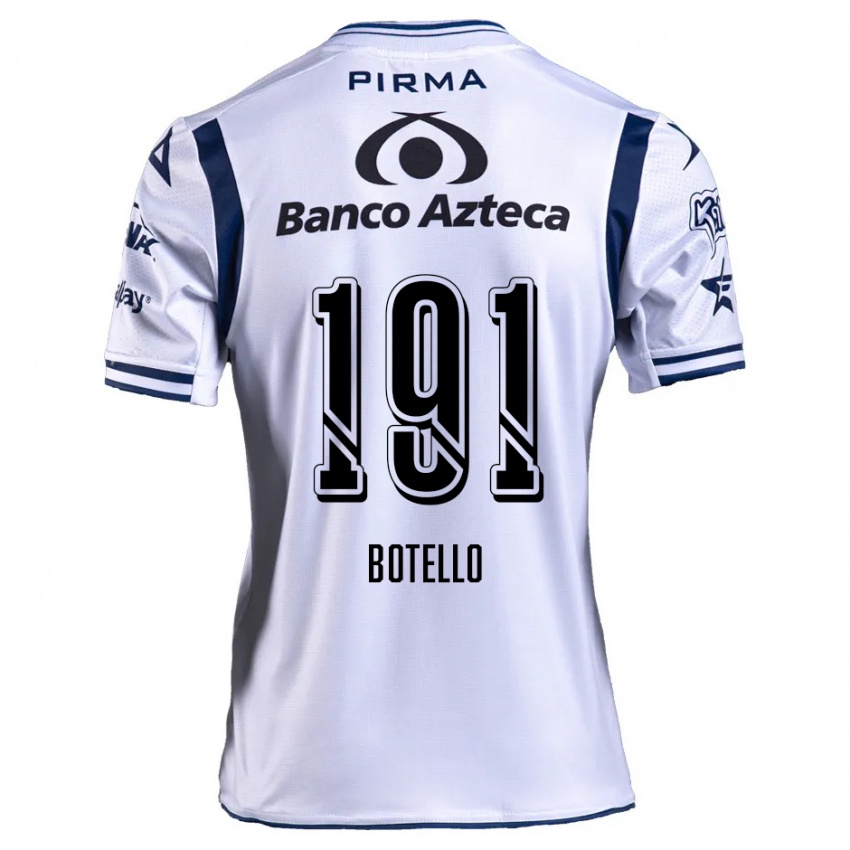 Niño Camiseta Octavio Botello #191 Blanco Azul Marino 1ª Equipación 2024/25 La Camisa Chile