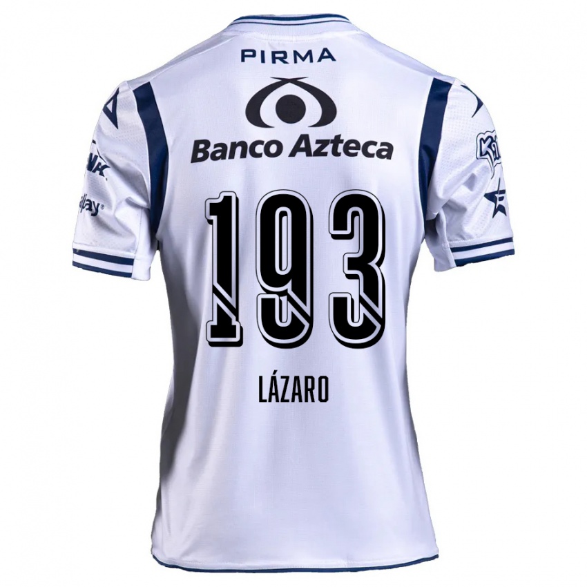 Niño Camiseta Juan Lázaro #193 Blanco Azul Marino 1ª Equipación 2024/25 La Camisa Chile