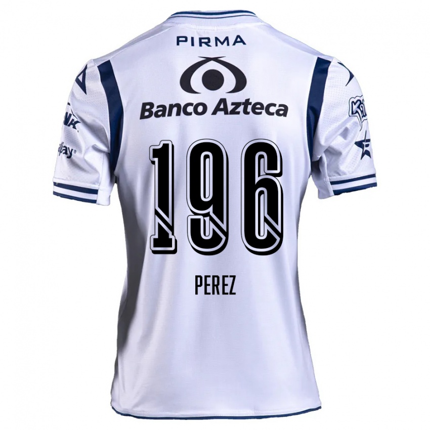 Niño Camiseta Arez Pérez #196 Blanco Azul Marino 1ª Equipación 2024/25 La Camisa Chile