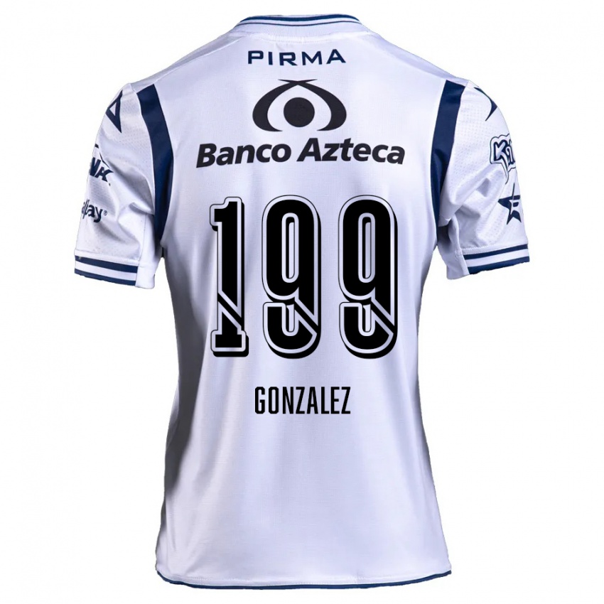 Niño Camiseta Samuel González #199 Blanco Azul Marino 1ª Equipación 2024/25 La Camisa Chile