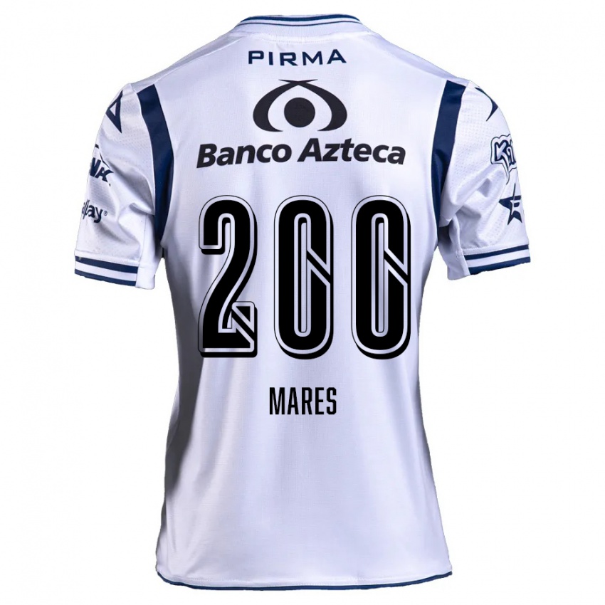 Niño Camiseta Cristian Mares #200 Blanco Azul Marino 1ª Equipación 2024/25 La Camisa Chile