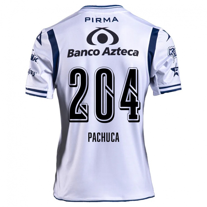 Niño Camiseta José Pachuca #204 Blanco Azul Marino 1ª Equipación 2024/25 La Camisa Chile