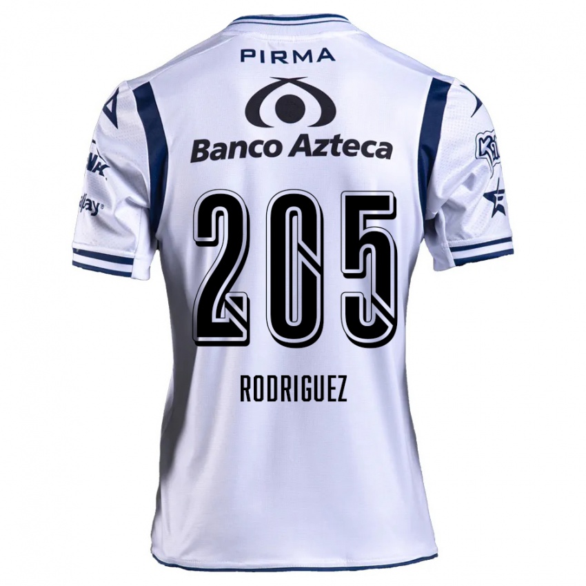 Niño Camiseta Alberto Rodríguez #205 Blanco Azul Marino 1ª Equipación 2024/25 La Camisa Chile