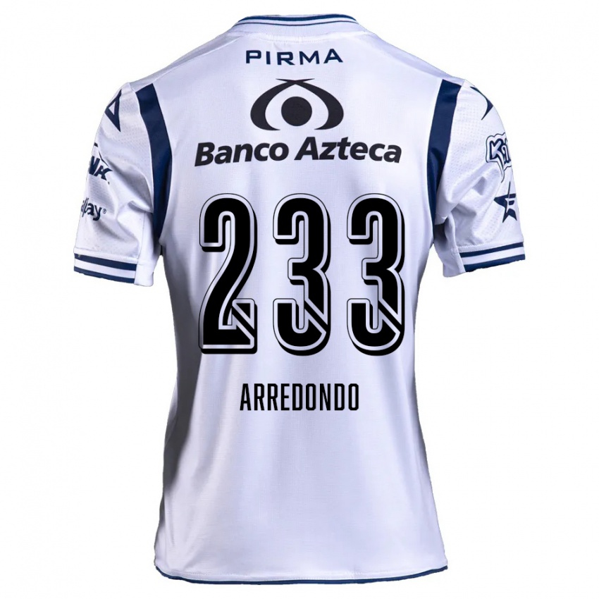 Niño Camiseta Ángel Arredondo #233 Blanco Azul Marino 1ª Equipación 2024/25 La Camisa Chile