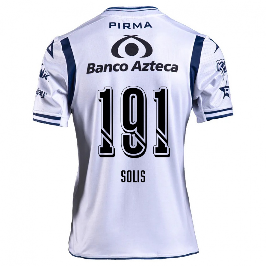 Niño Camiseta César Solís #191 Blanco Azul Marino 1ª Equipación 2024/25 La Camisa Chile