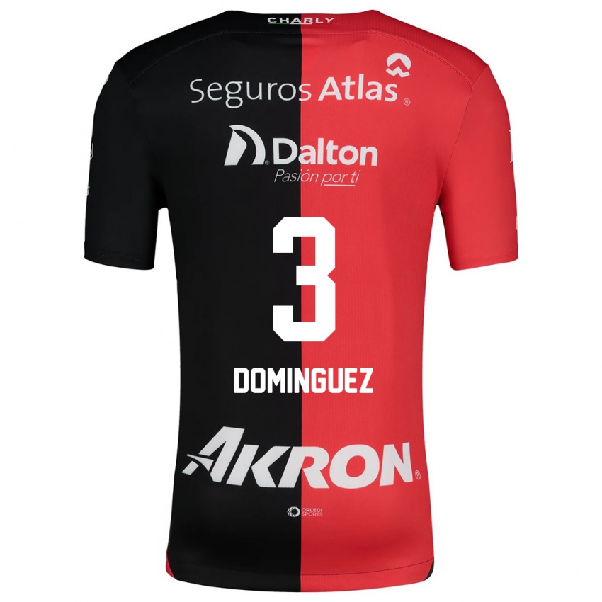 Niño Camiseta Idekel Domínguez #3 Negro Rojo 1ª Equipación 2024/25 La Camisa Chile