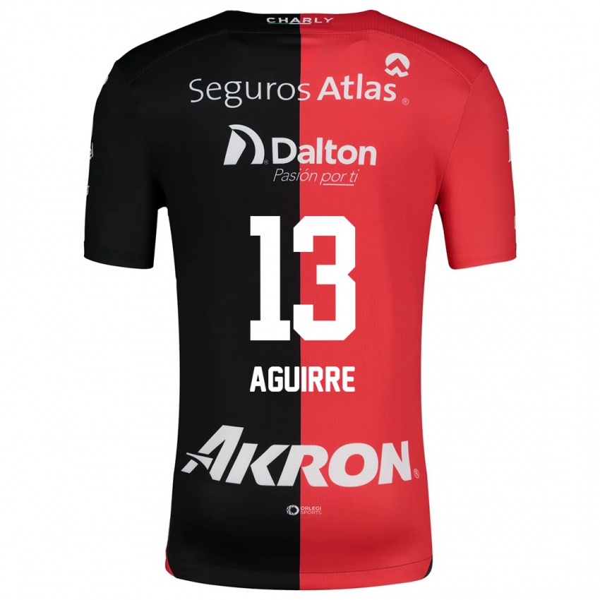 Niño Camiseta Gaddi Aguirre #13 Negro Rojo 1ª Equipación 2024/25 La Camisa Chile