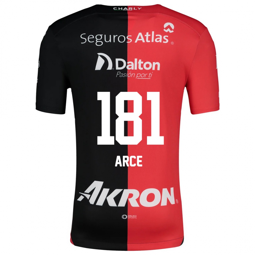 Niño Camiseta Edson Arce #181 Negro Rojo 1ª Equipación 2024/25 La Camisa Chile